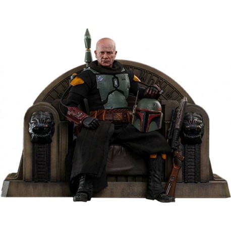 Star Wars The Mandalorian Boba Fett (Repaint Armor) and Throne HOT TOYS