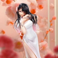 Mai Okuma illustration Healing-type white chinese dress lady