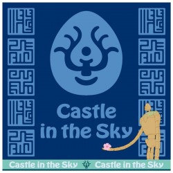 Studio Ghibli Mini Towel Castle in the Sky Volucite crystal Amulet