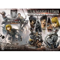 Attack On Titan Eren, Mikasa & Armin Ultimate Premium Masterline Prime 1 Studio